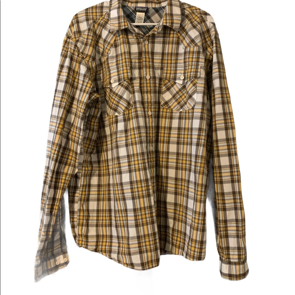 Patagonia plaid organic cotton button up